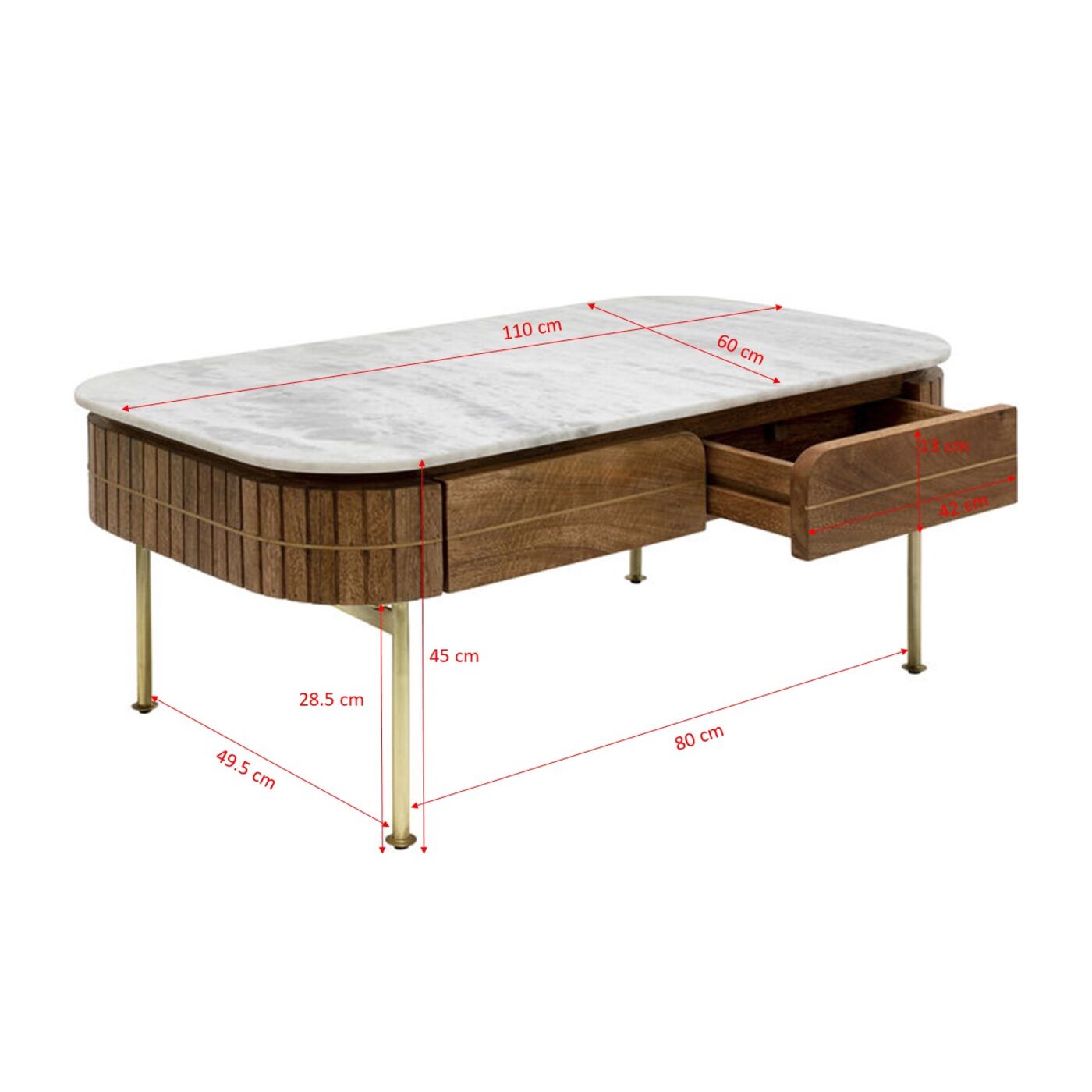 Стол кофейный Grace 110x60 см