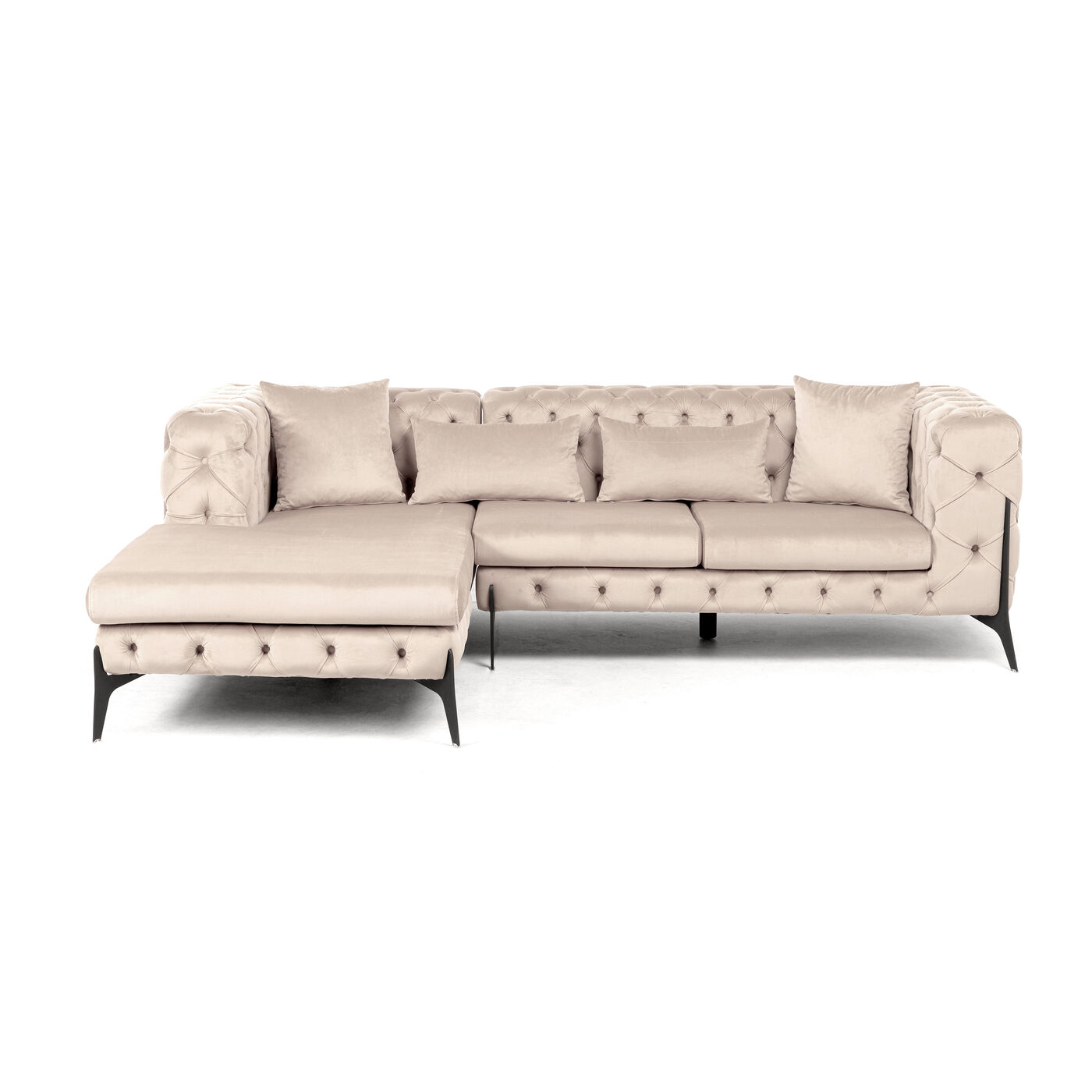 Диван угловой Bellissima Velvet Taupe Left 180x240 см