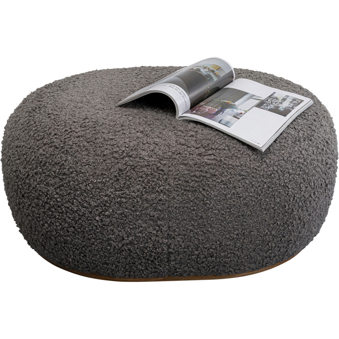 Скамья Pebble Boucle Grey 81 см