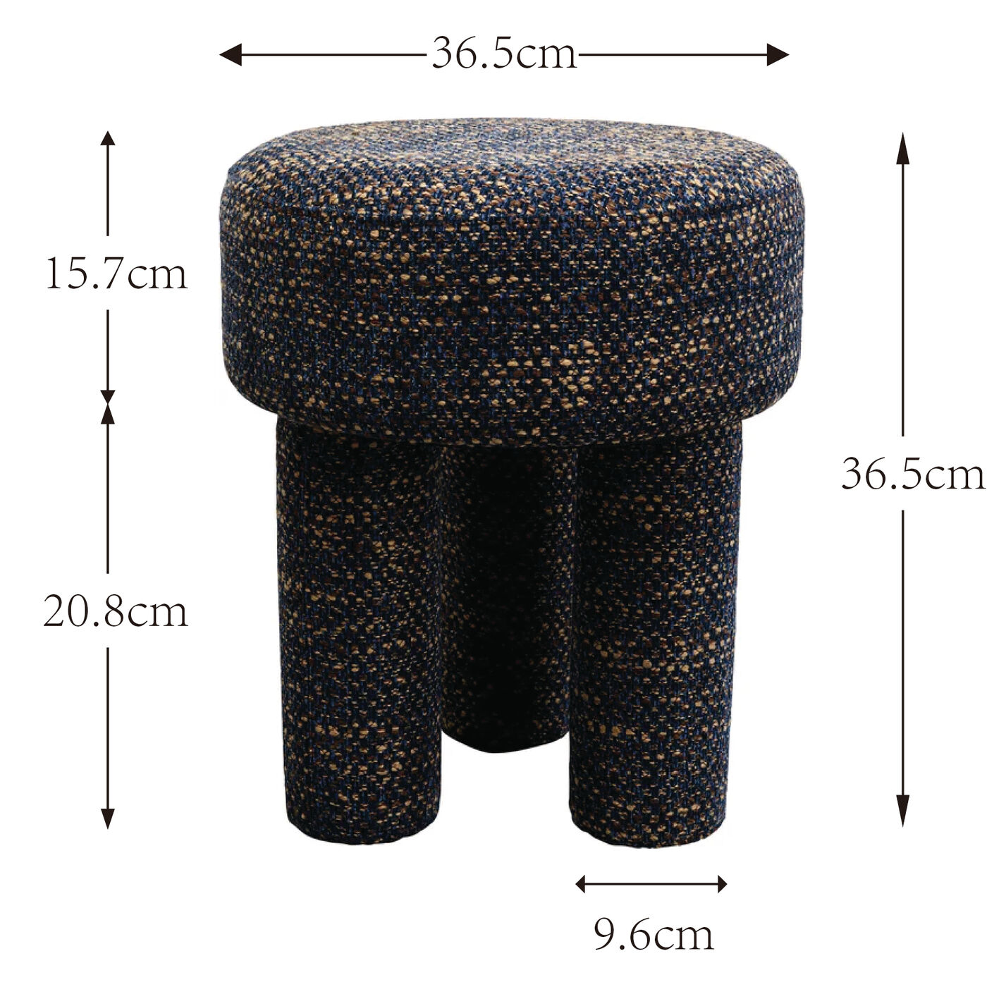 Пуф Tripod Blue Ø36 см