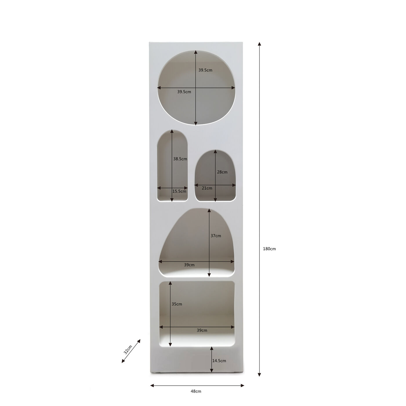Стеллаж Paco White 48x180 см