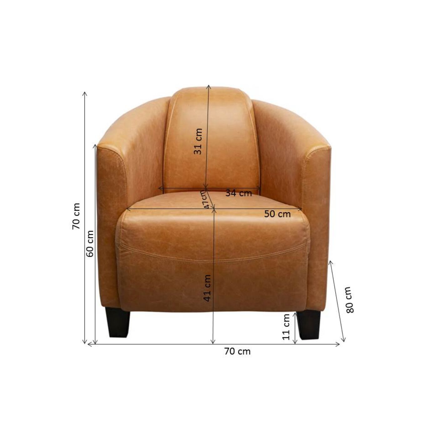 Кресло Cigar Lounge Light Brown