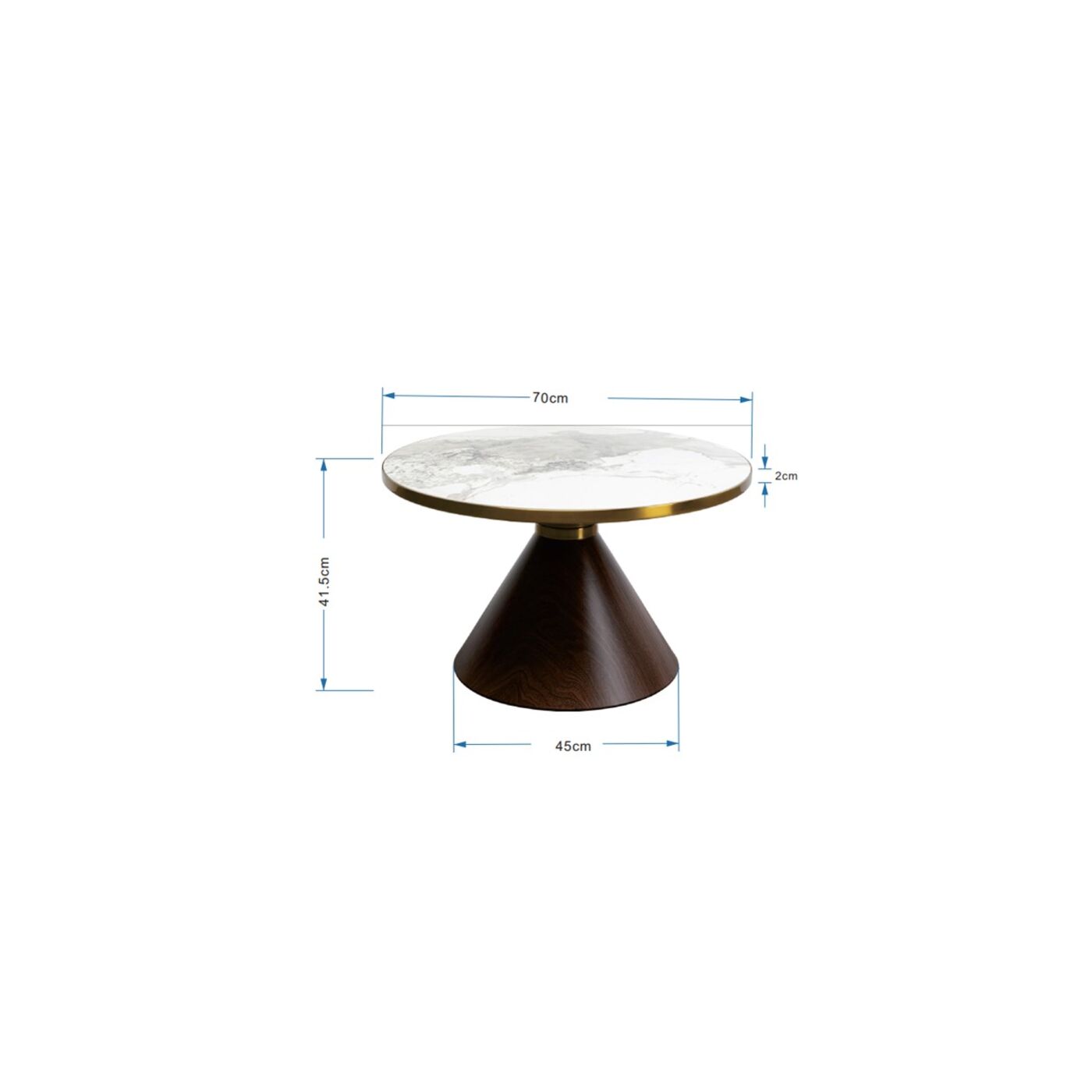 Стол кофейный Cono Marble Ø70 см