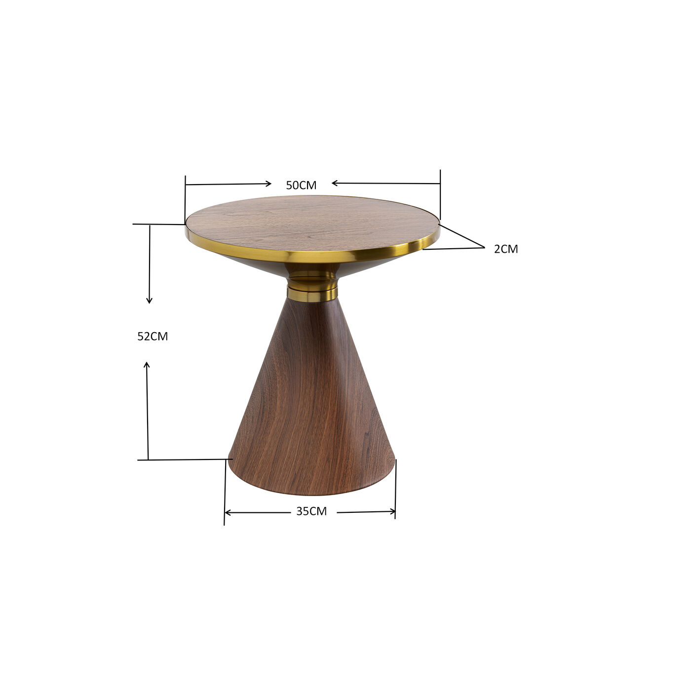 Стол кофейный Cono Marble Ø50 см