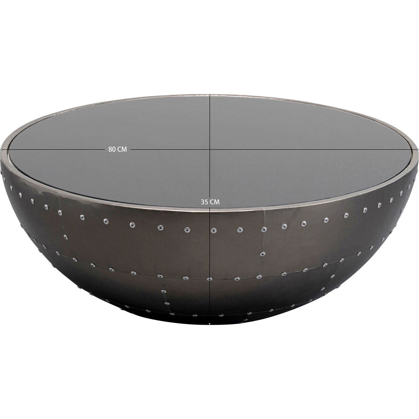 Стол кофейный Lounge Black Gun Metal Ø83 см