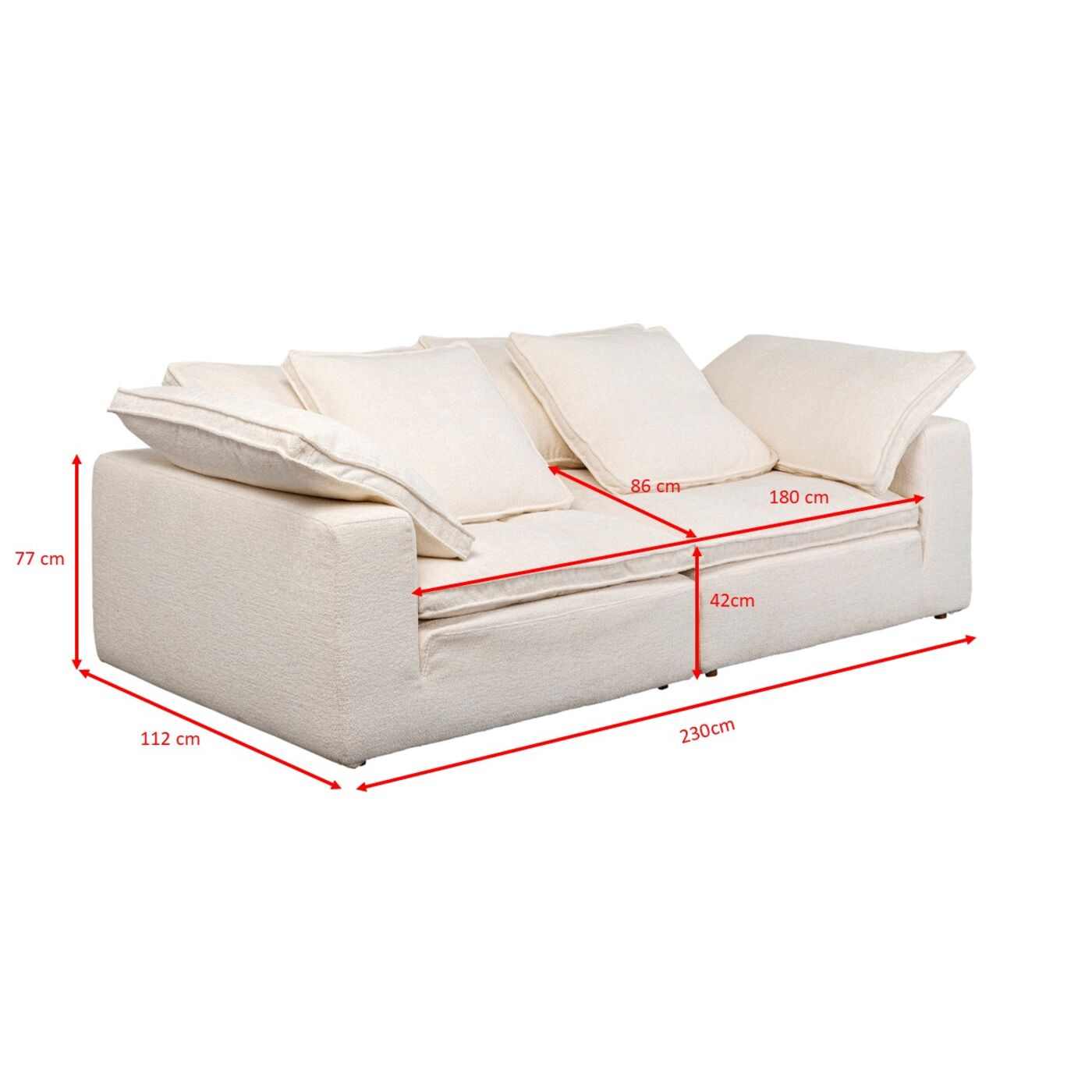 Диван трехместный Roselotte 230 см