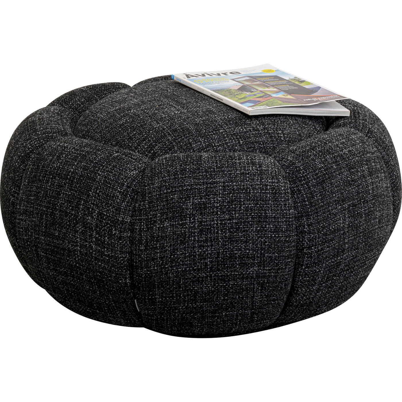 Пуф Peppo Bloom Melange Black Ø72cm