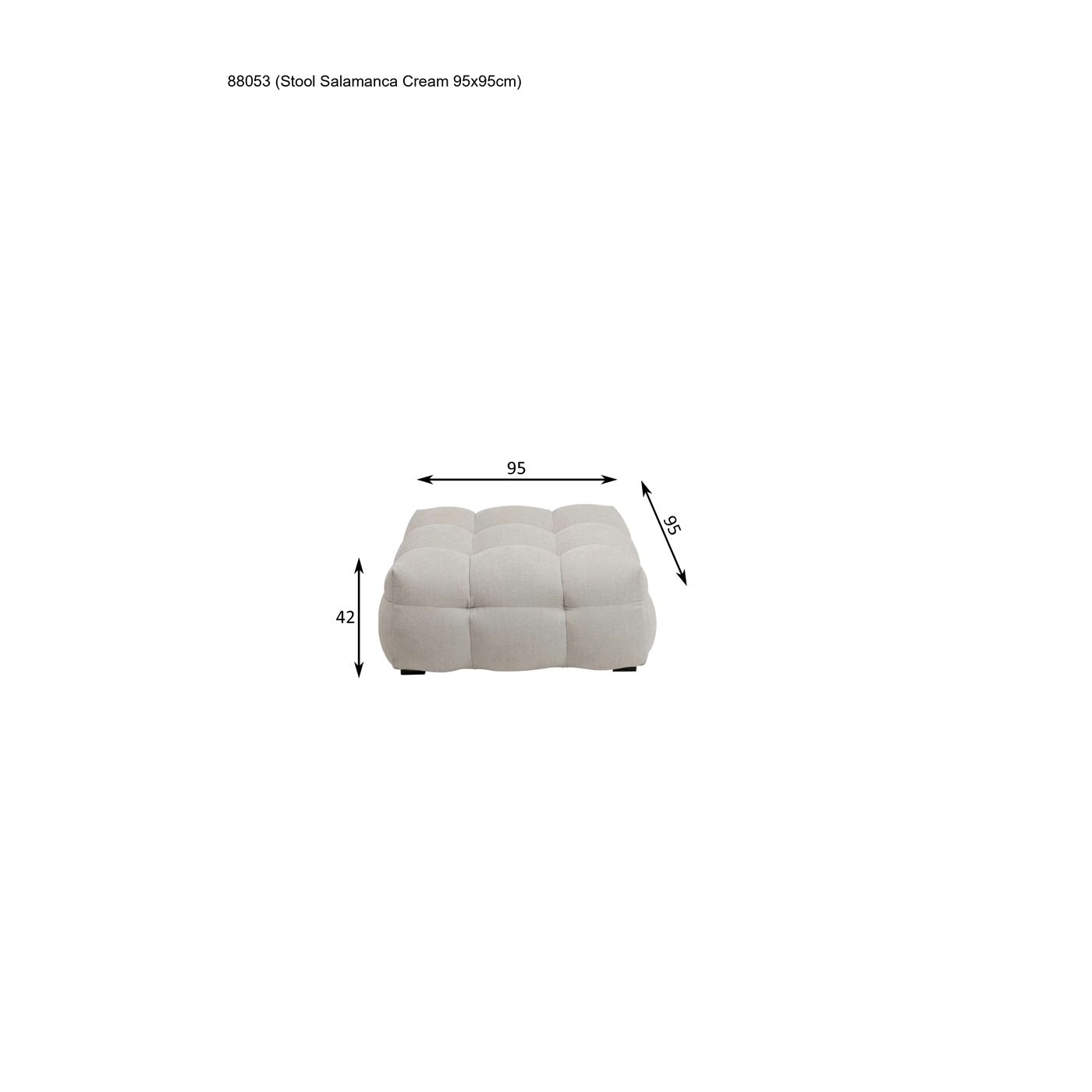 Пуф Salamanca Cream 95x95cm