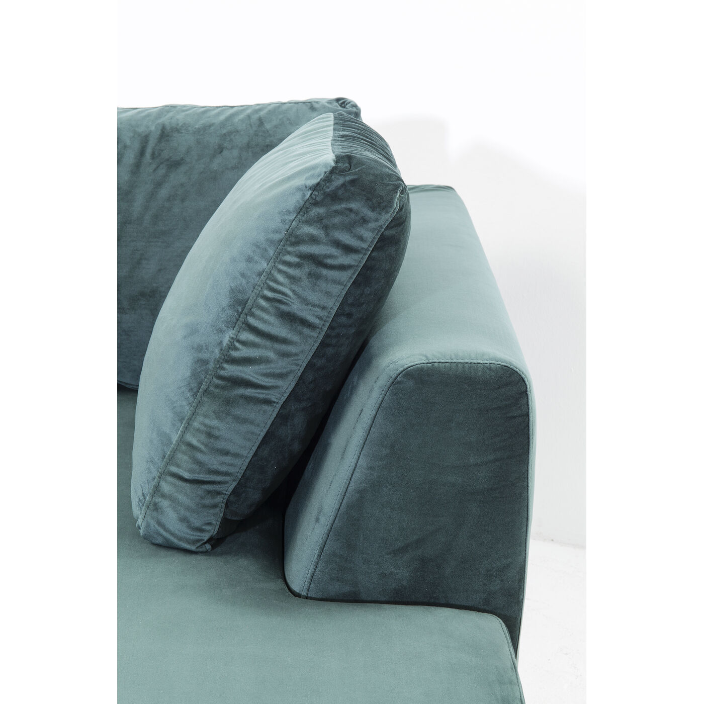 Диван угловой левосторонний Gianni Velvet Dark Green Left Black