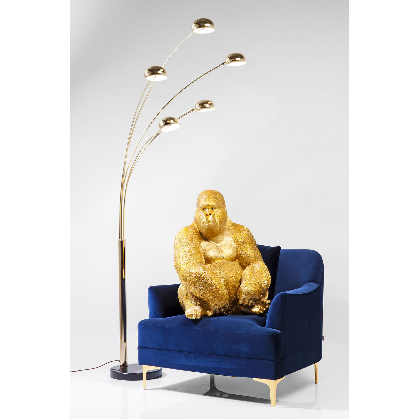 Фигура декоративная Monkey Gorilla Side XL Gold 76 см