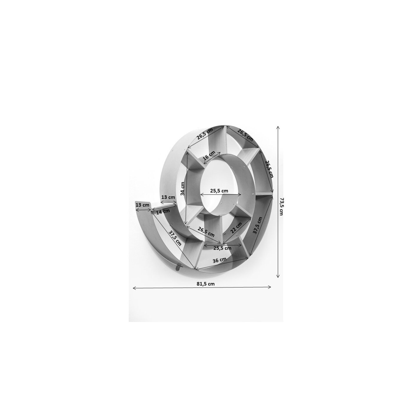Полка настенная Snail silver-grey
