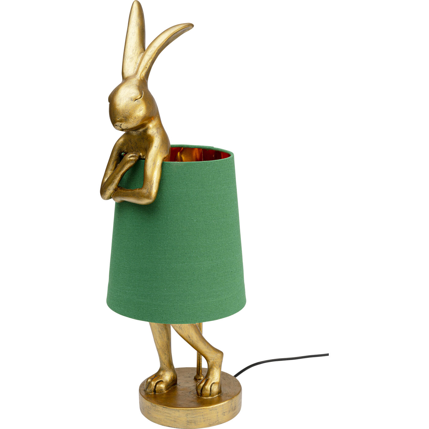 Светильник настольный Animal Rabbit Gold/Green 68 см