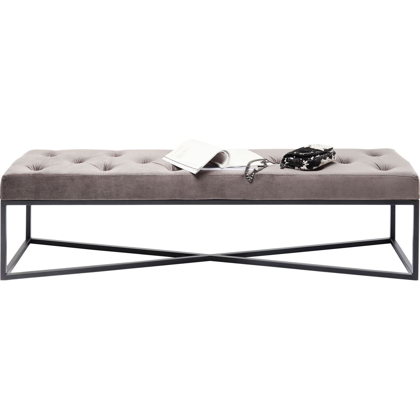 Скамья Crossover Grey Black 150x40 см