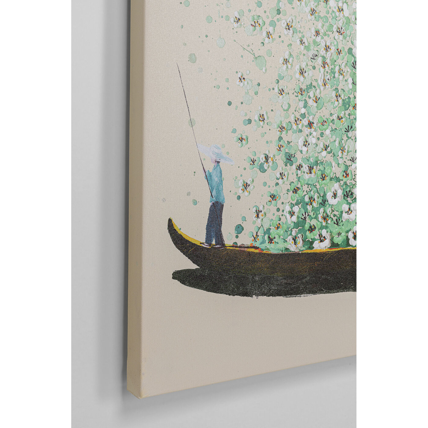 Картина на холсте Flower Boat Beige Green 40x50cm