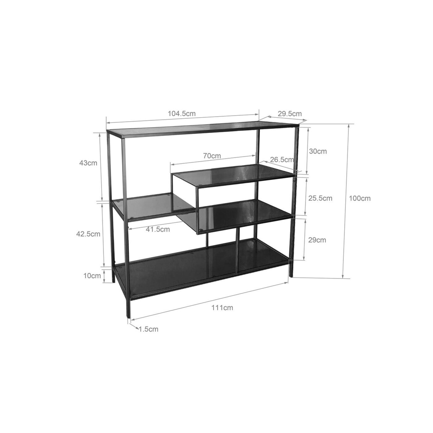 Стеллаж Loft Gold 100x115 см