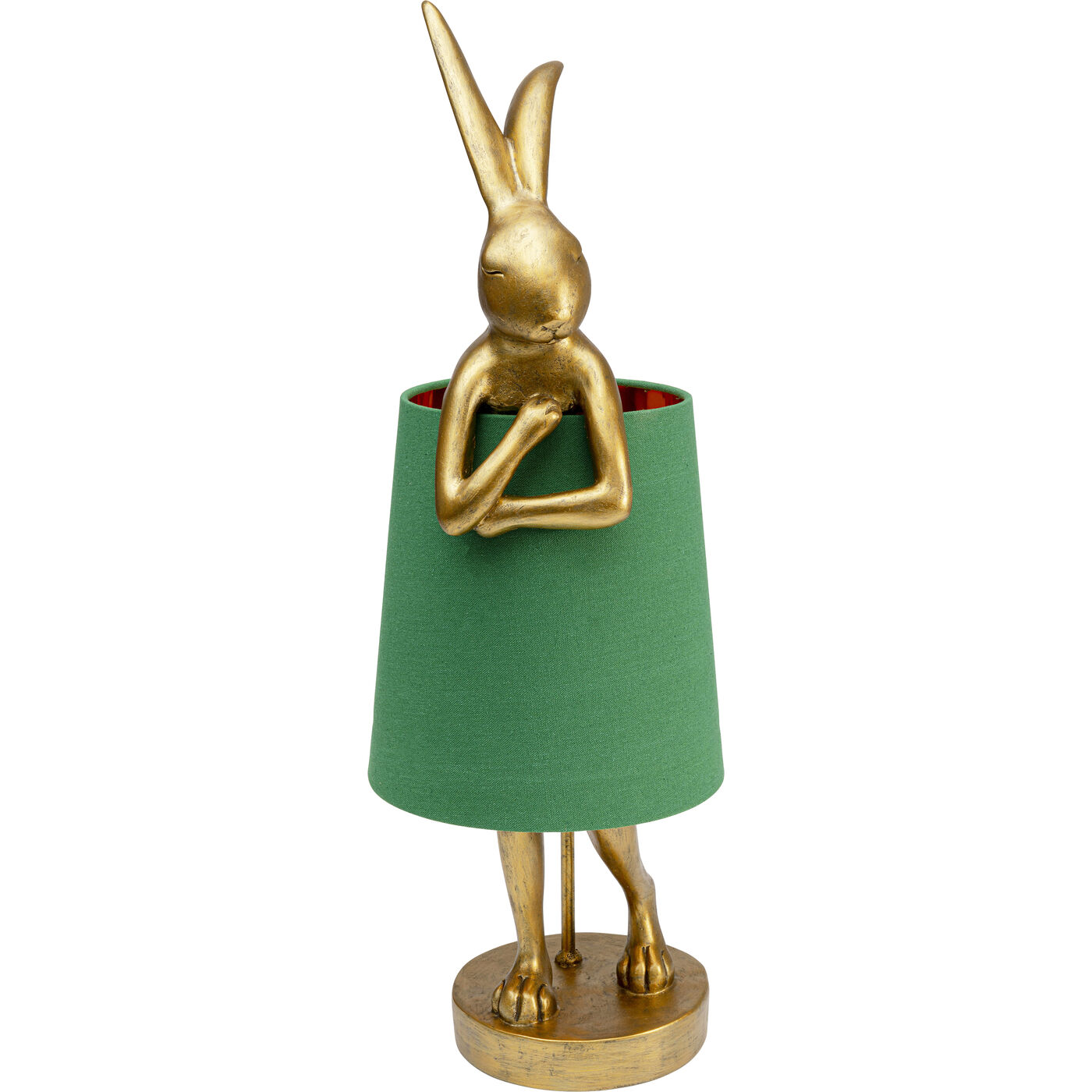 Светильник настольный Animal Rabbit Gold/Green 68 см
