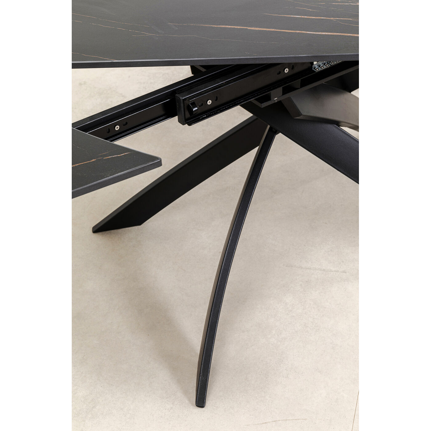 Стол раздвижной Twist Black 120(30+30)x90 см