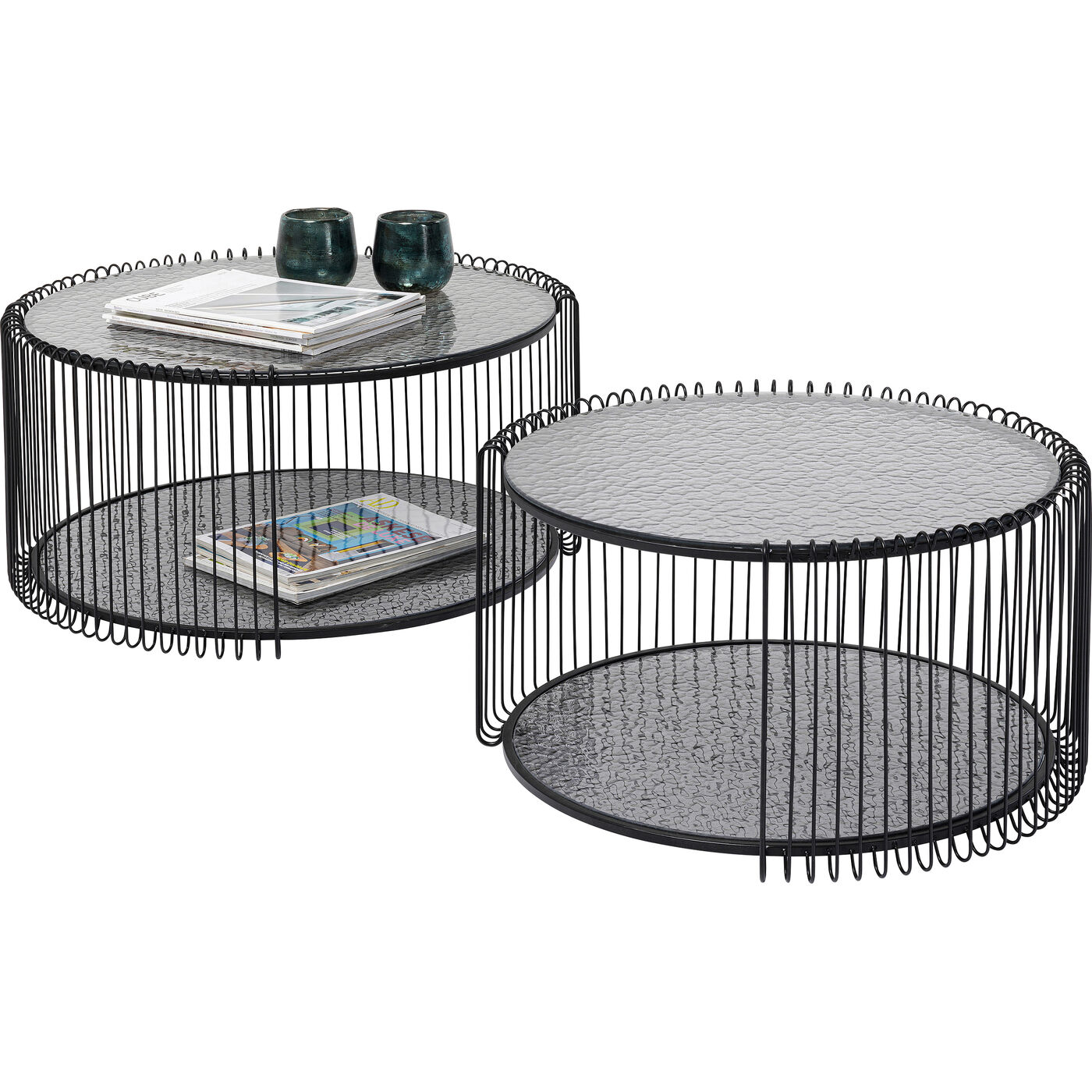 Стол кофейный Wire Double Black Bubble (2 шт.)