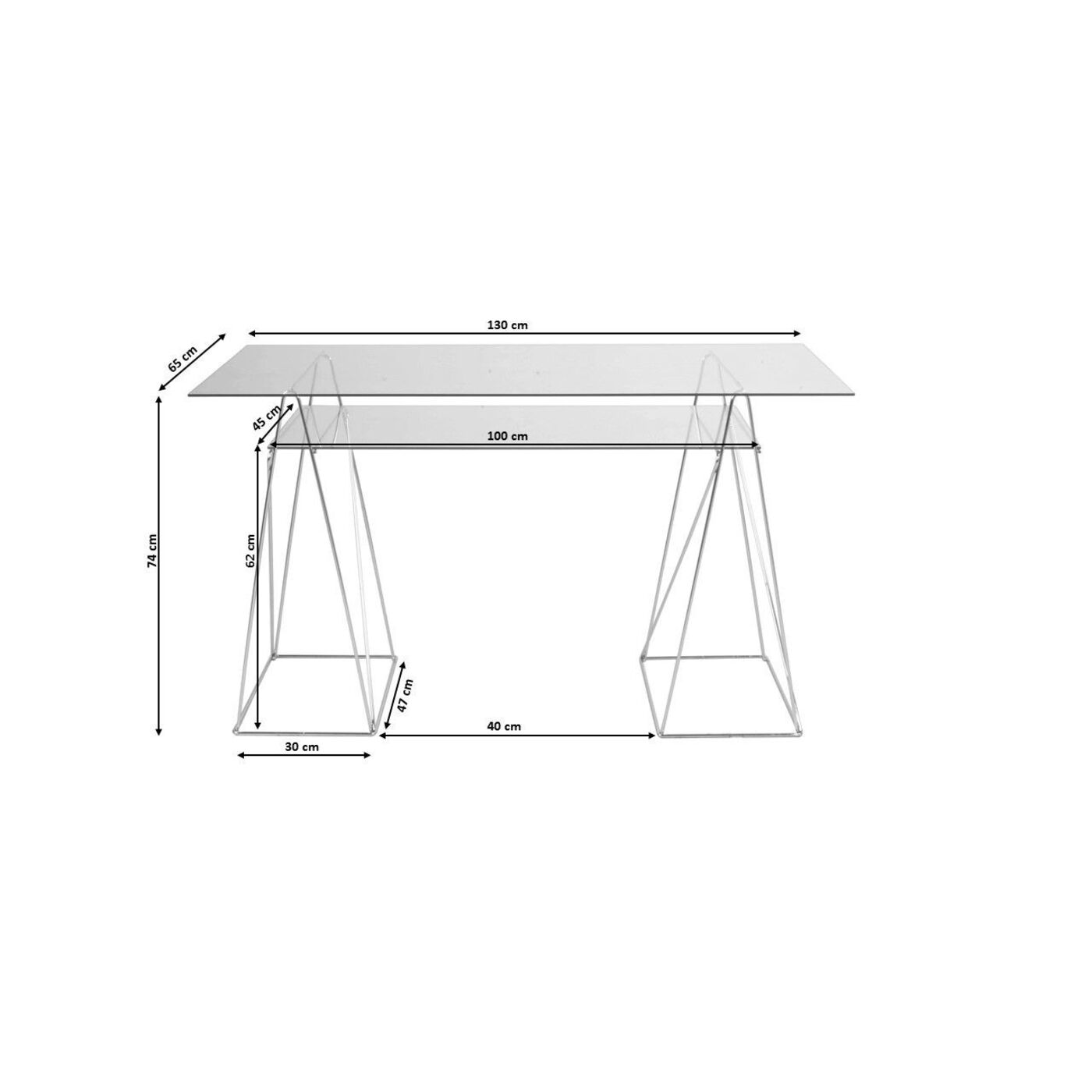 Стол Polar Brass matt 31x49 см (2 шт)