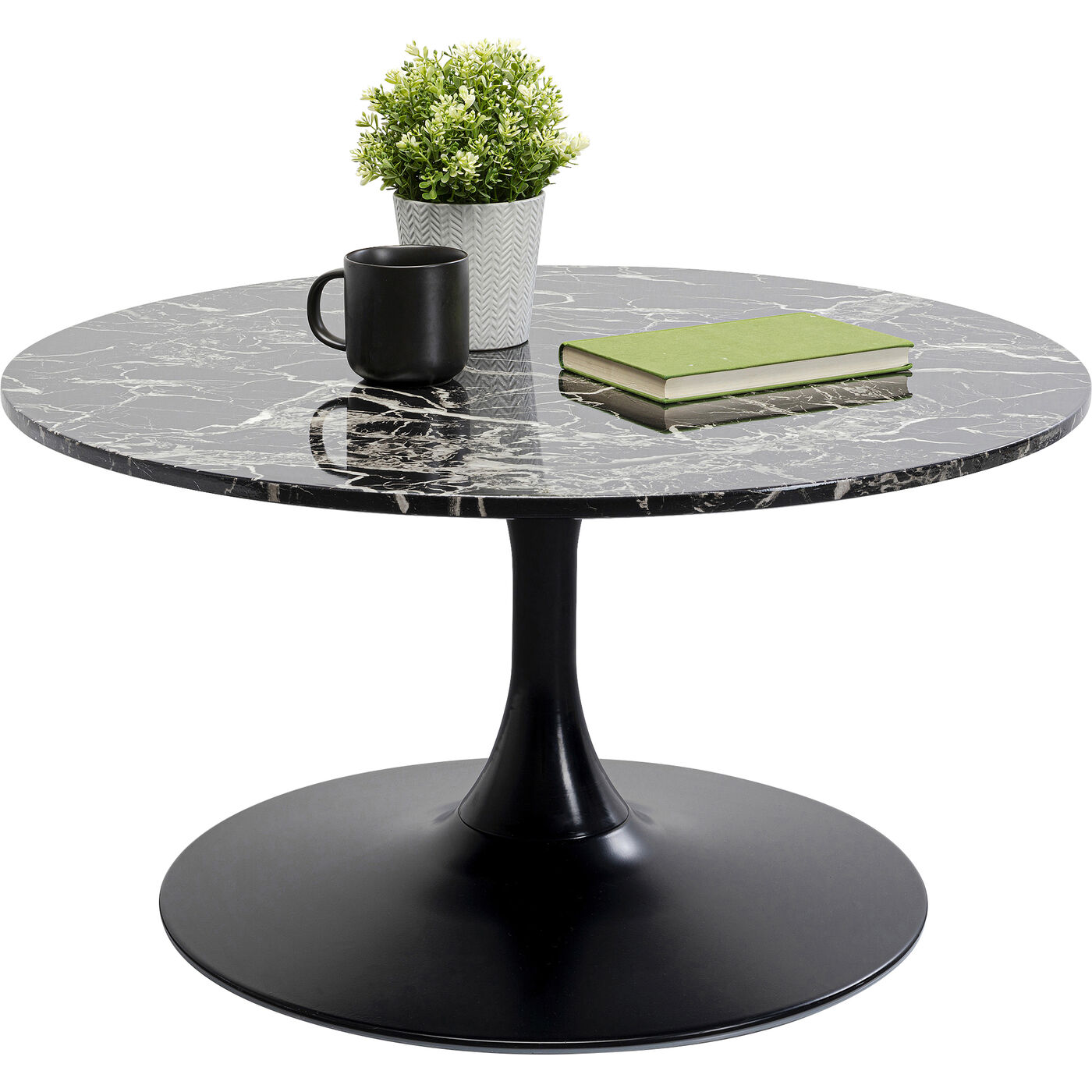 Стол кофейный Schickeria Marble Black Ø80 см