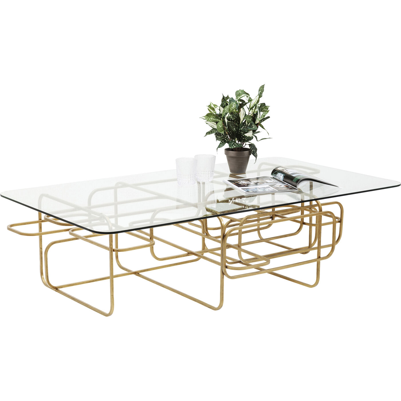 Стол кофейный Meander Gold 140x80 см
