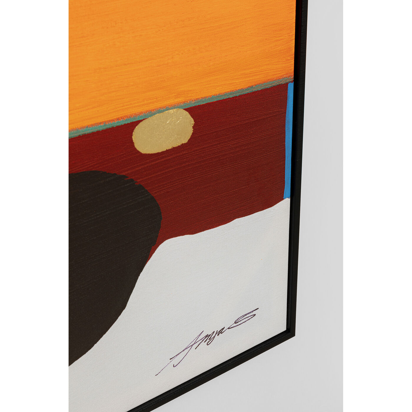 Картина в раме Abstract Shapes Orange 73x143 см