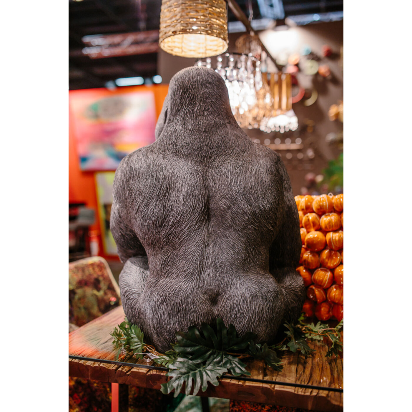 Фигура декоративная Monkey Gorilla Side XL Black