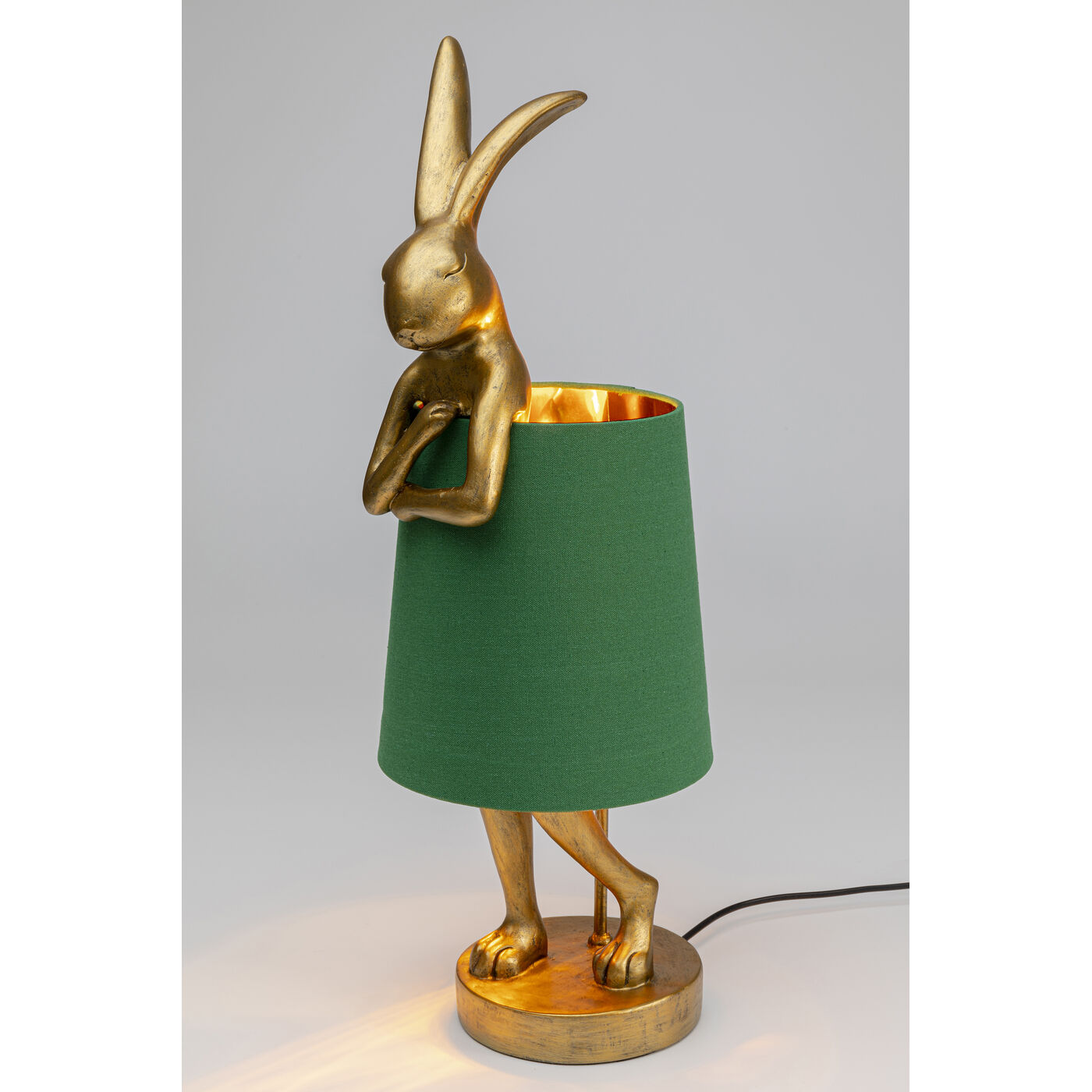 Светильник настольный Animal Rabbit Gold/Green 68 см