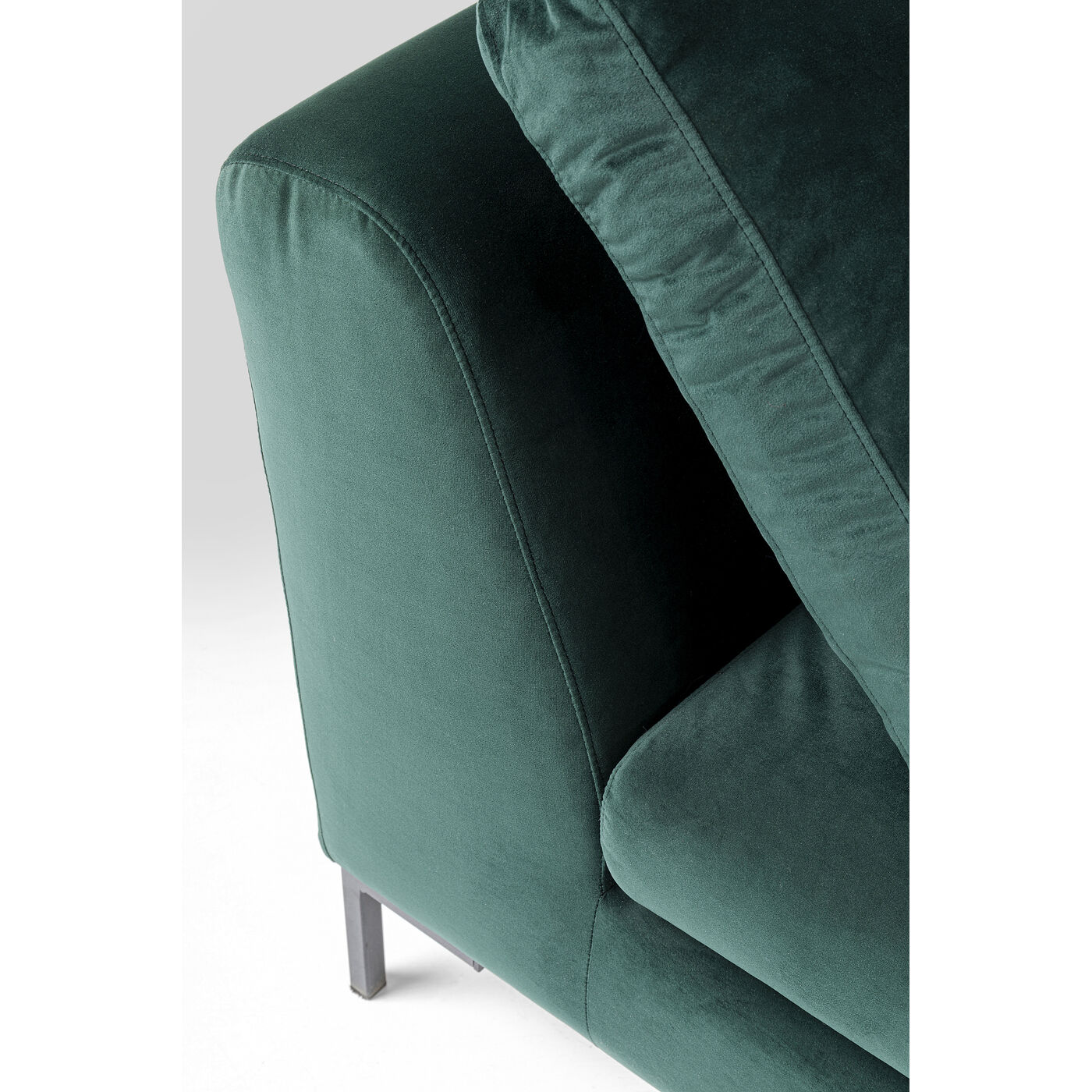 Диван угловой правосторонний Gianni Small Velvet Green Right