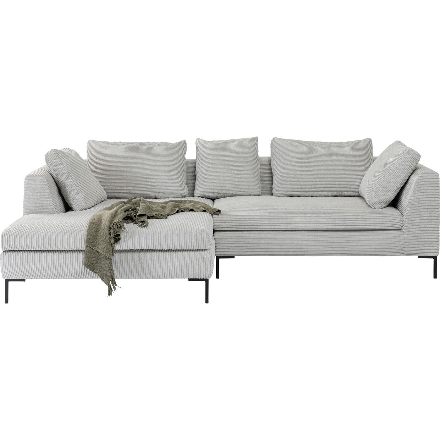 Диван левосторонний угловой Gianni Cord Grey Left