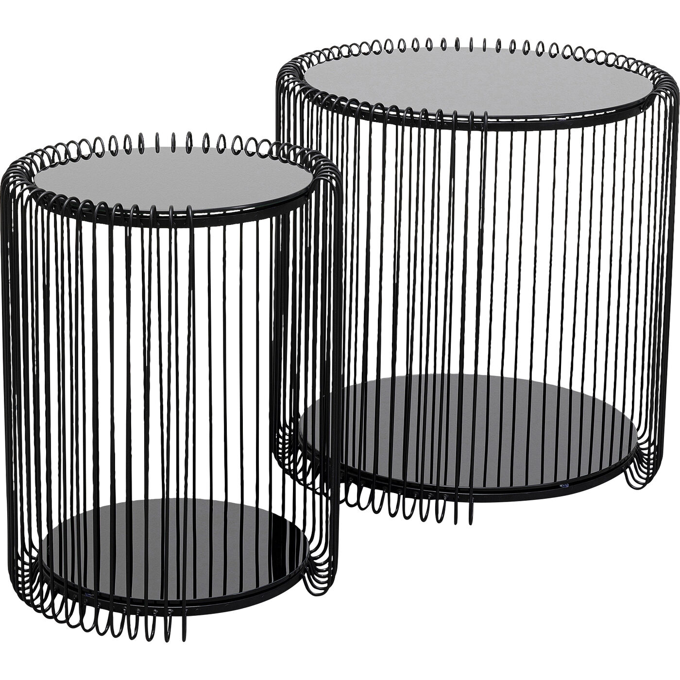 Стол приставной Wire Cut Out Black Ø45 см (2 шт)