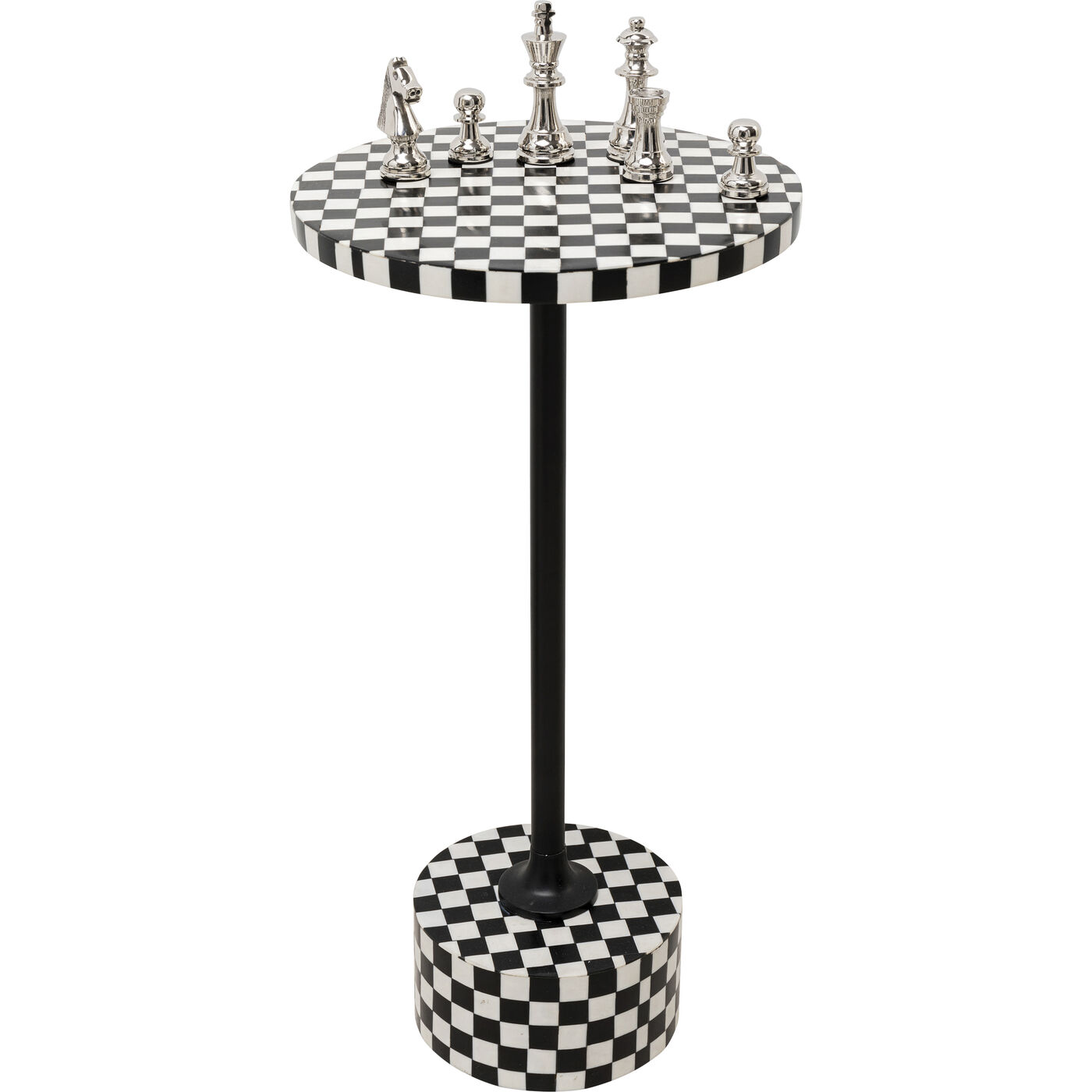 Стол приставной Domero Chess Black White Ø25 см