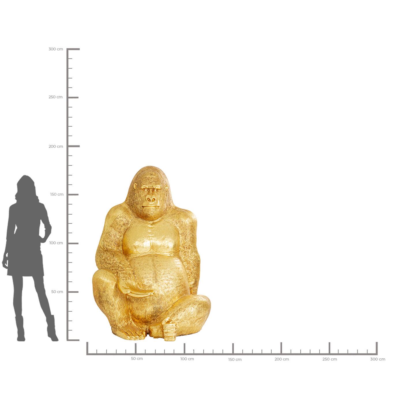Фигура декоративная Gorilla Gold XL 180 см