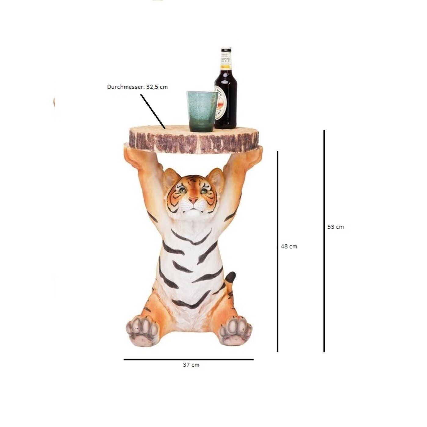 Стол приставной Animal Tiger Ø35 см