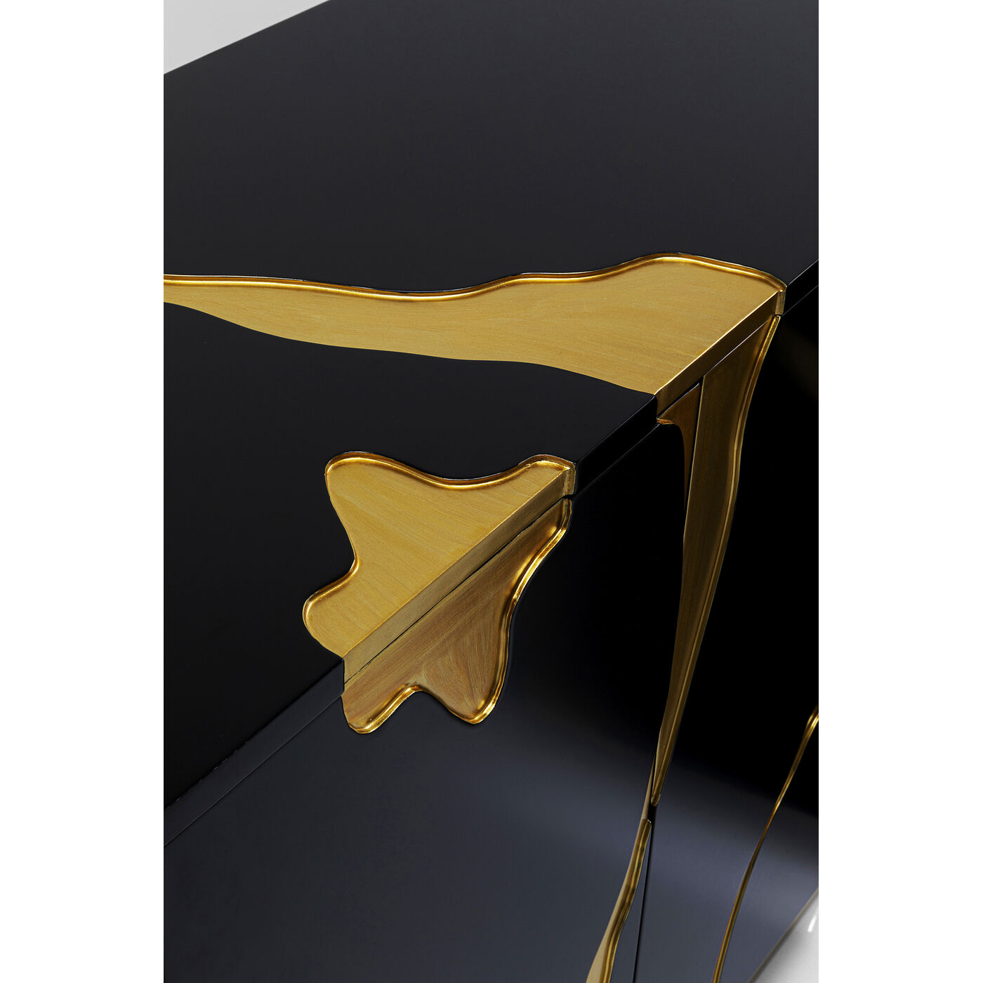 Комод широкий Cracked Black Gold 165x80 см