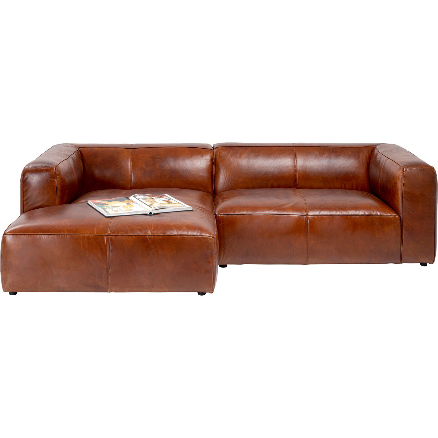 Диван угловой Cubetto Leather Brown 170x270 см