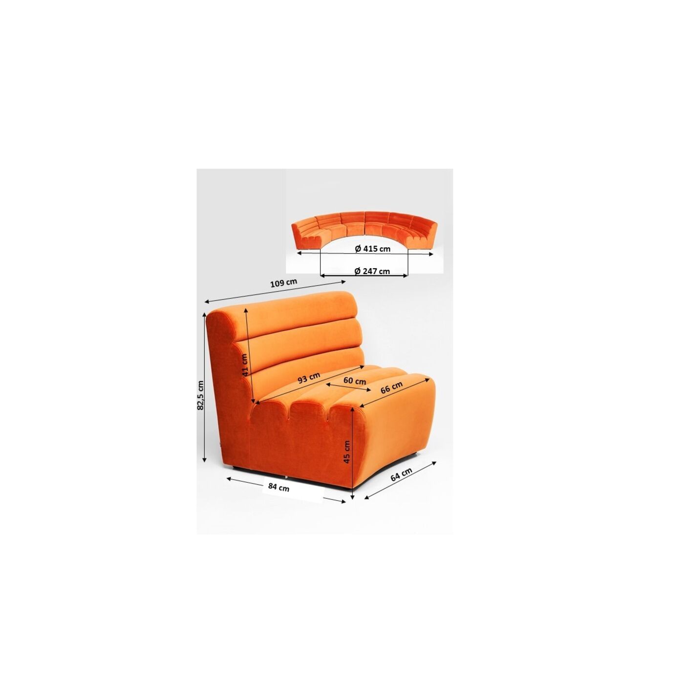 Элемент дивана Wave Orange