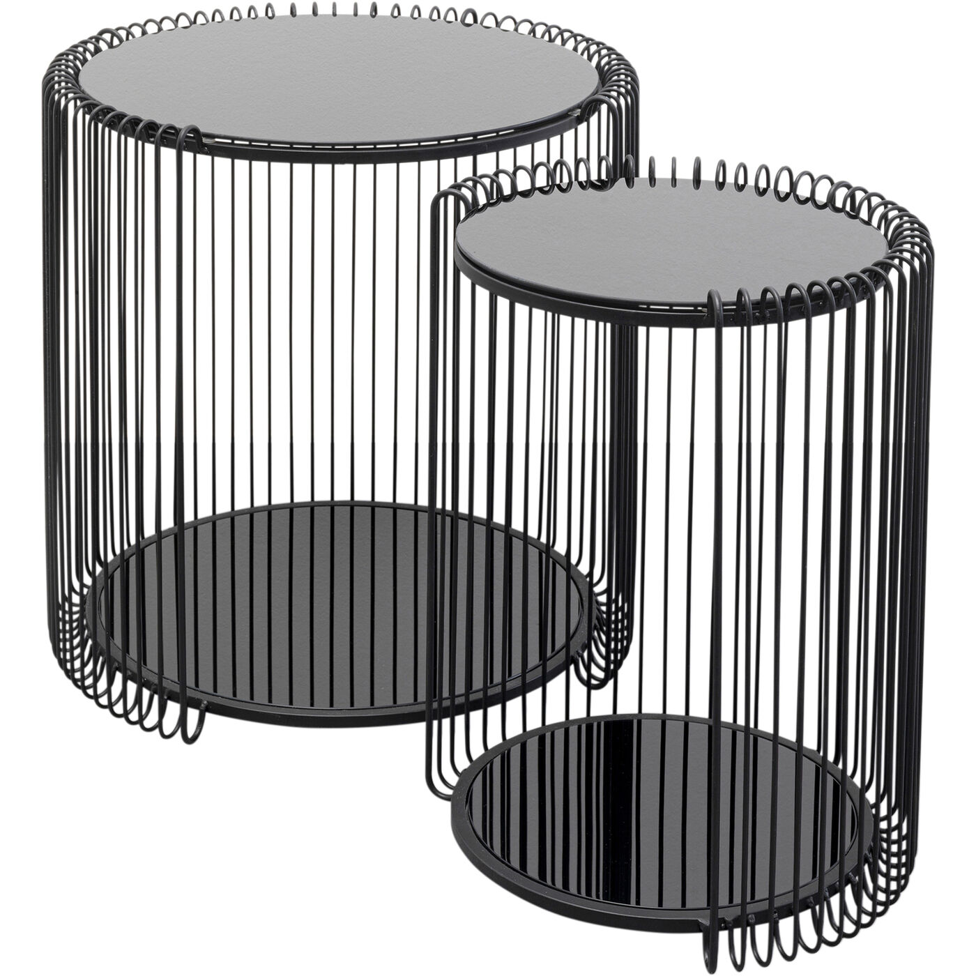 Стол приставной Wire Cut Out Black Ø45 см (2 шт)