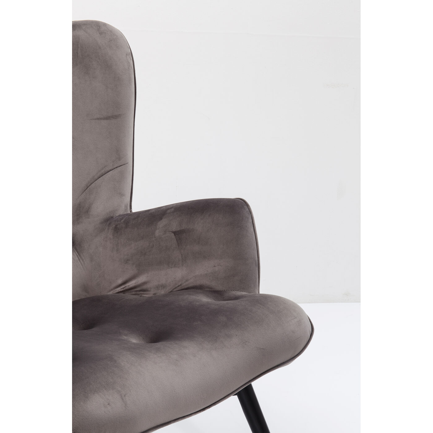 Кресло Black Vicky Velvet Grey
