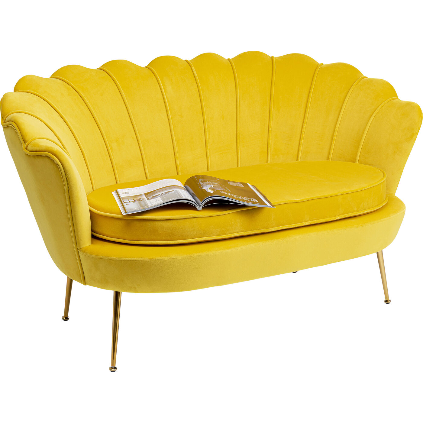 Диван Water Lily двухместный Yellow 132 см