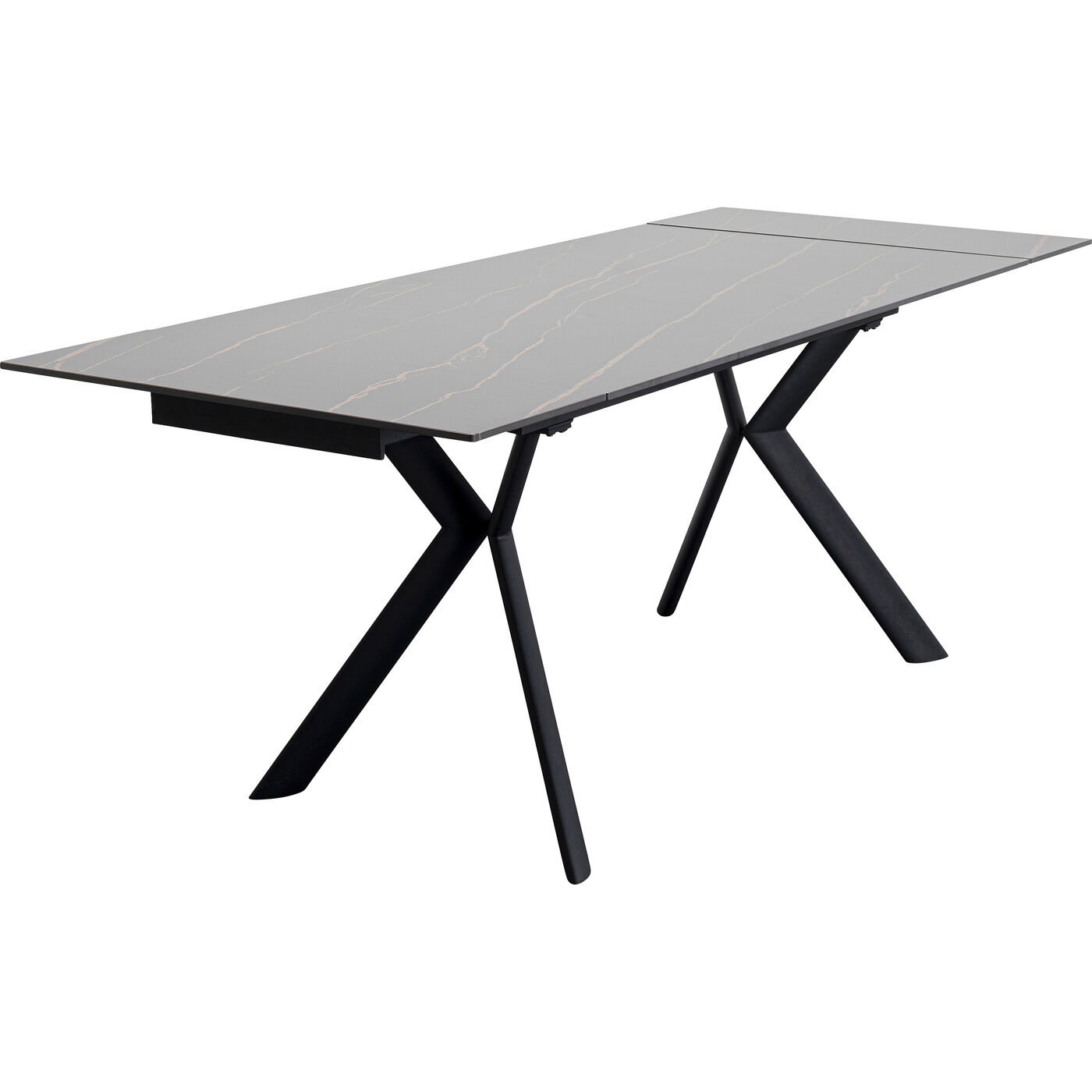 Стол обеденный раздвижной Xenia Black 140(30+30)x80 см