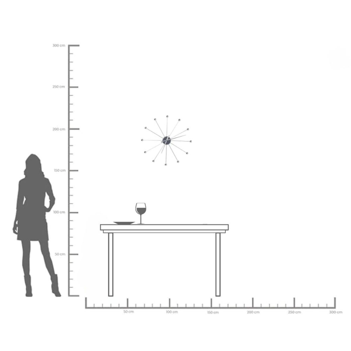 Часы настенные Like Umbrella Balls Chrome
