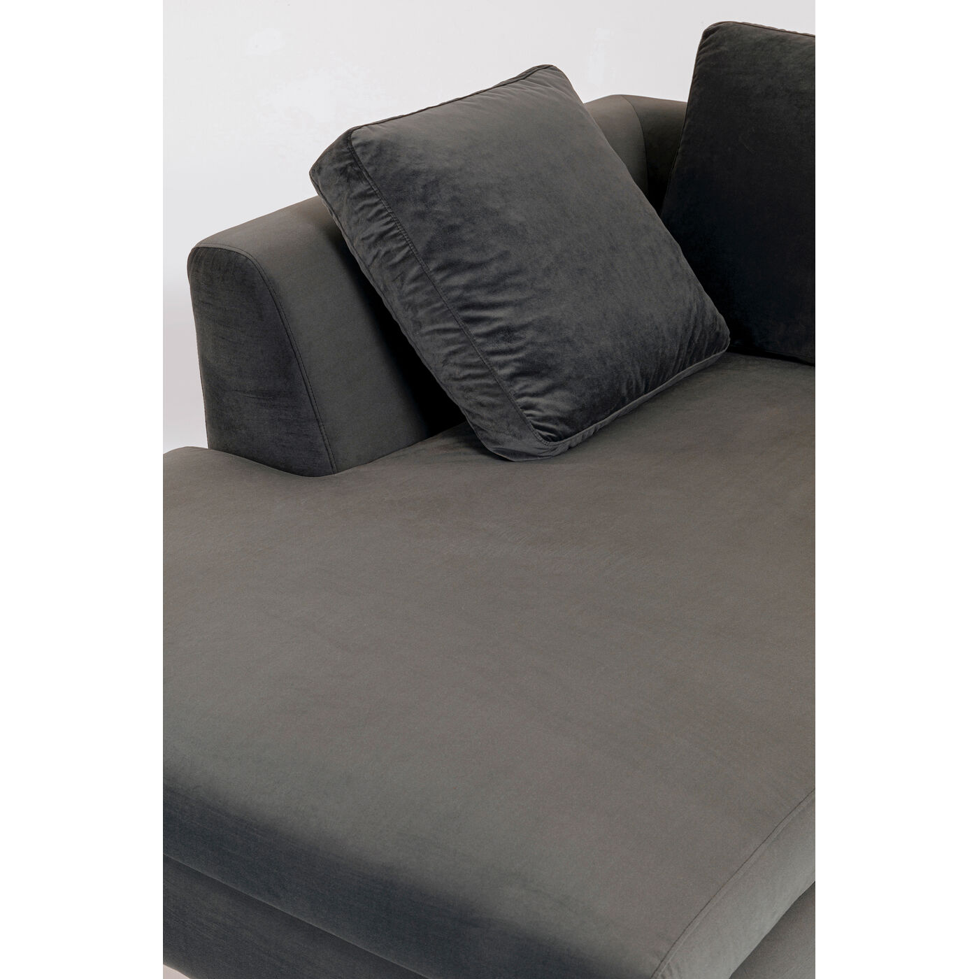 Диван угловой правосторонний Gianni Small Velvet Grey Right