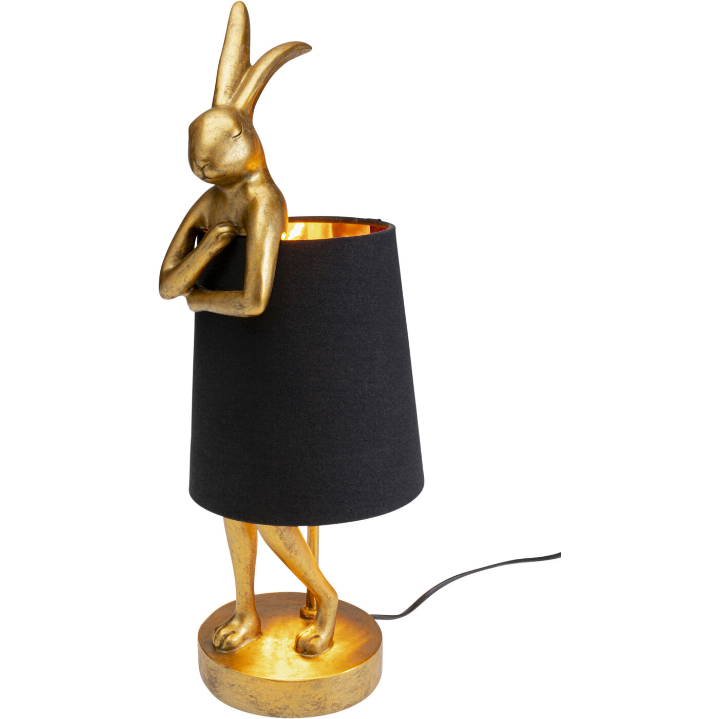 Светильник настольный Animal Rabbit Gold/Black 50 см
