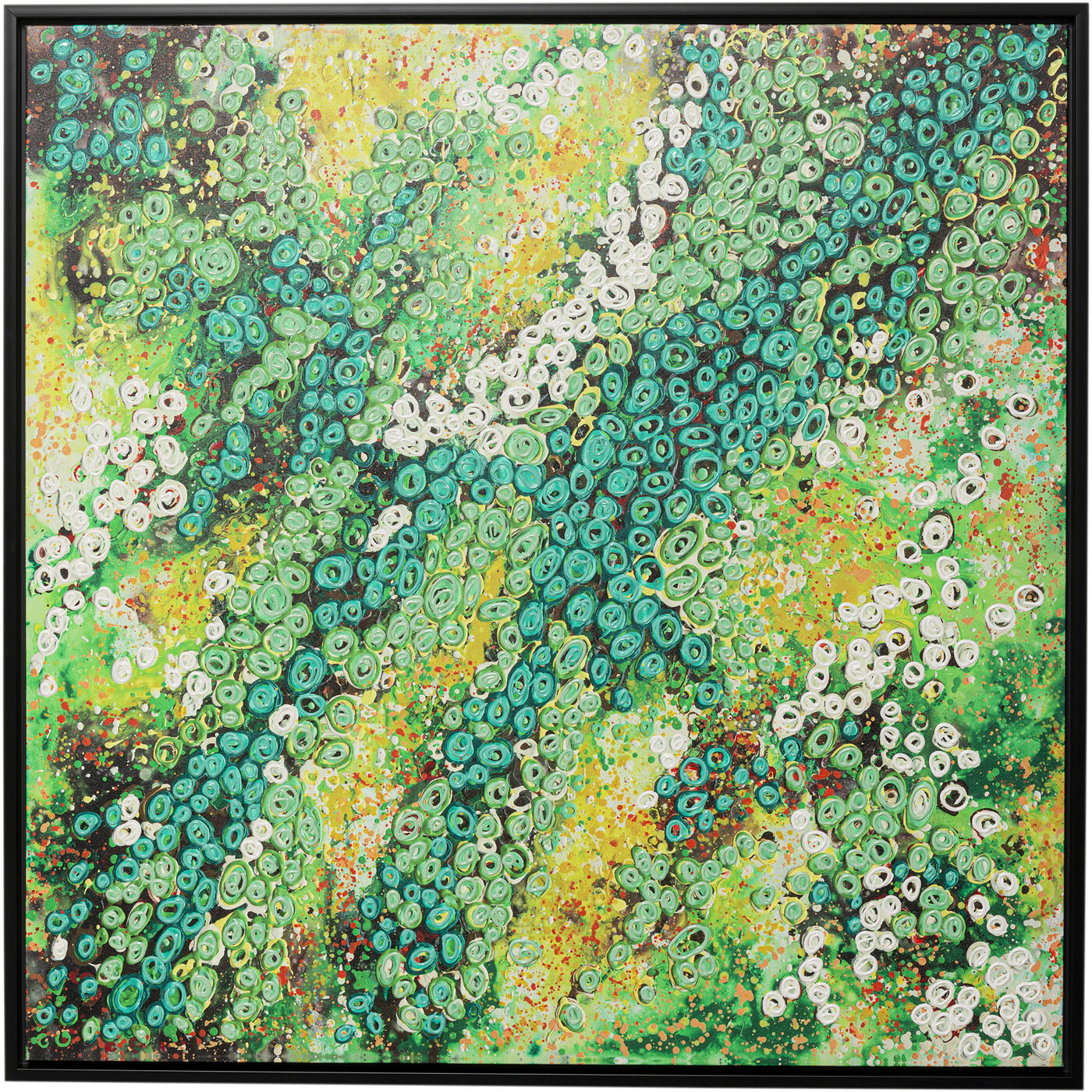 Картина в раме Top View Green 100x100 см