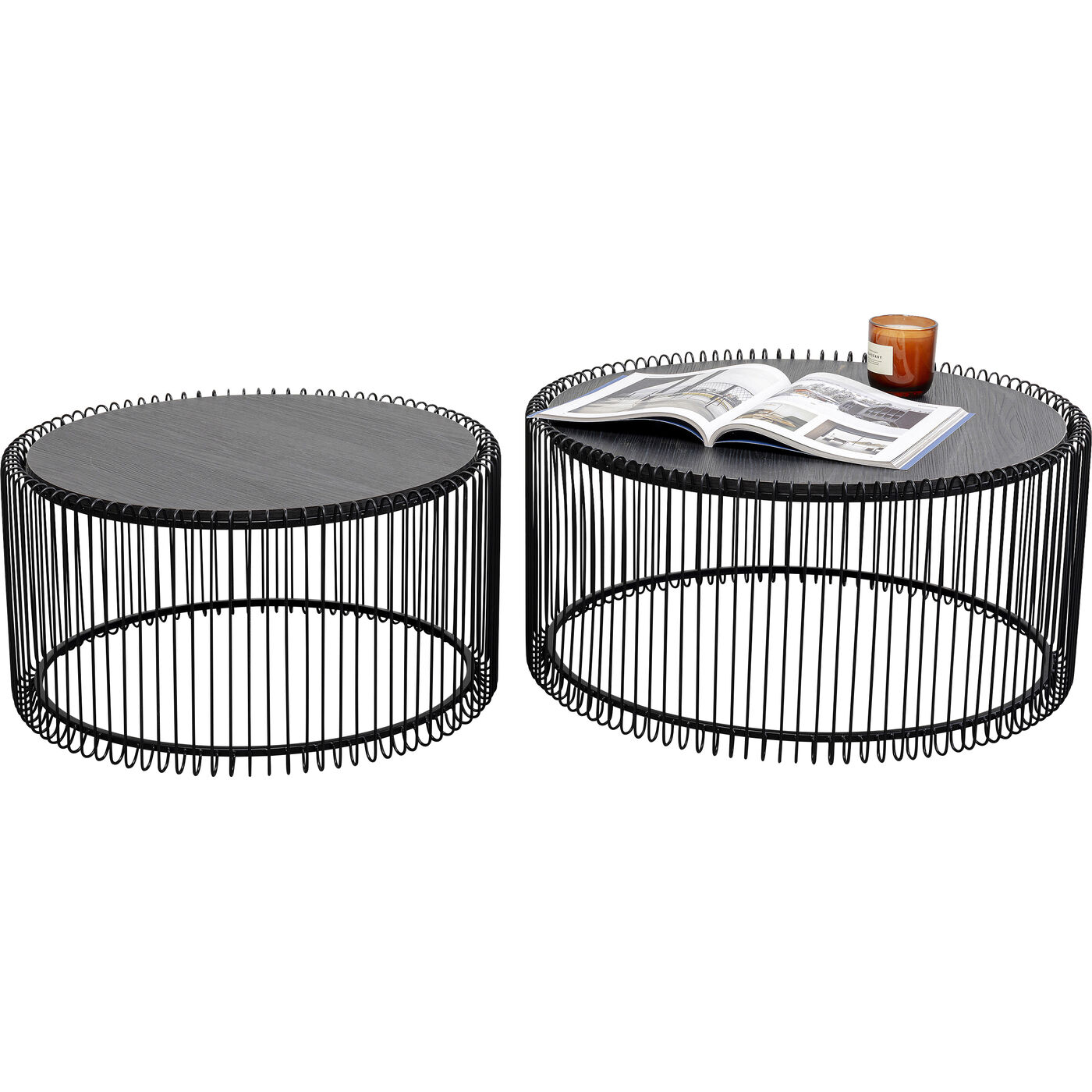 Стол кофейный Wire Black Wood (2/Set)