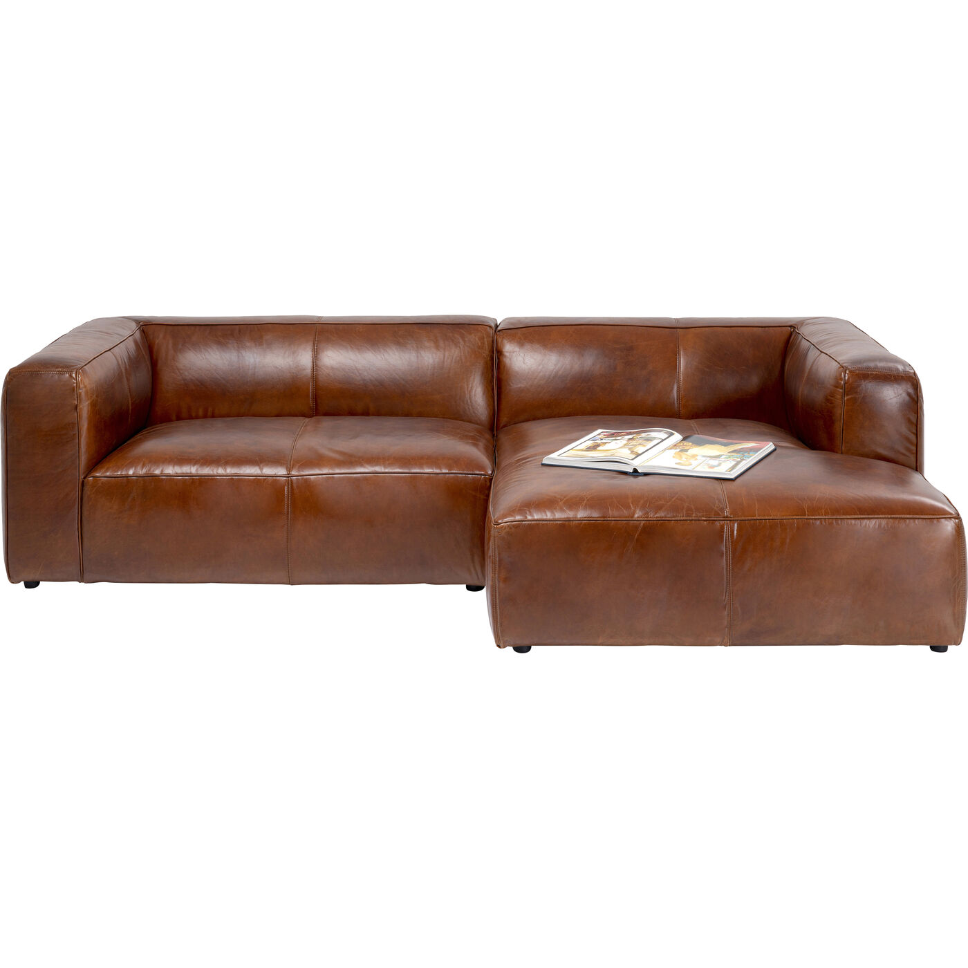Диван угловой Cubetto Leather Brown 270 см