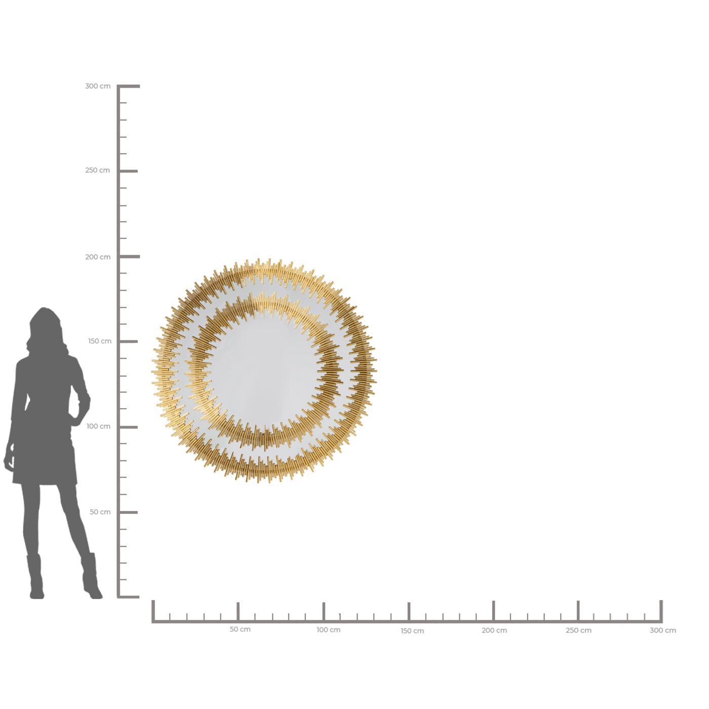 Зеркало Solare Gold Ø132 см