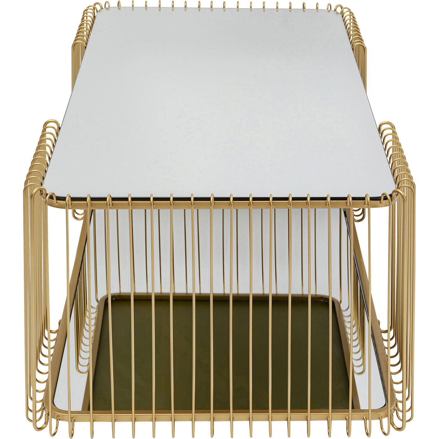 Стол кофейный Wire Double Brass 120x60 см