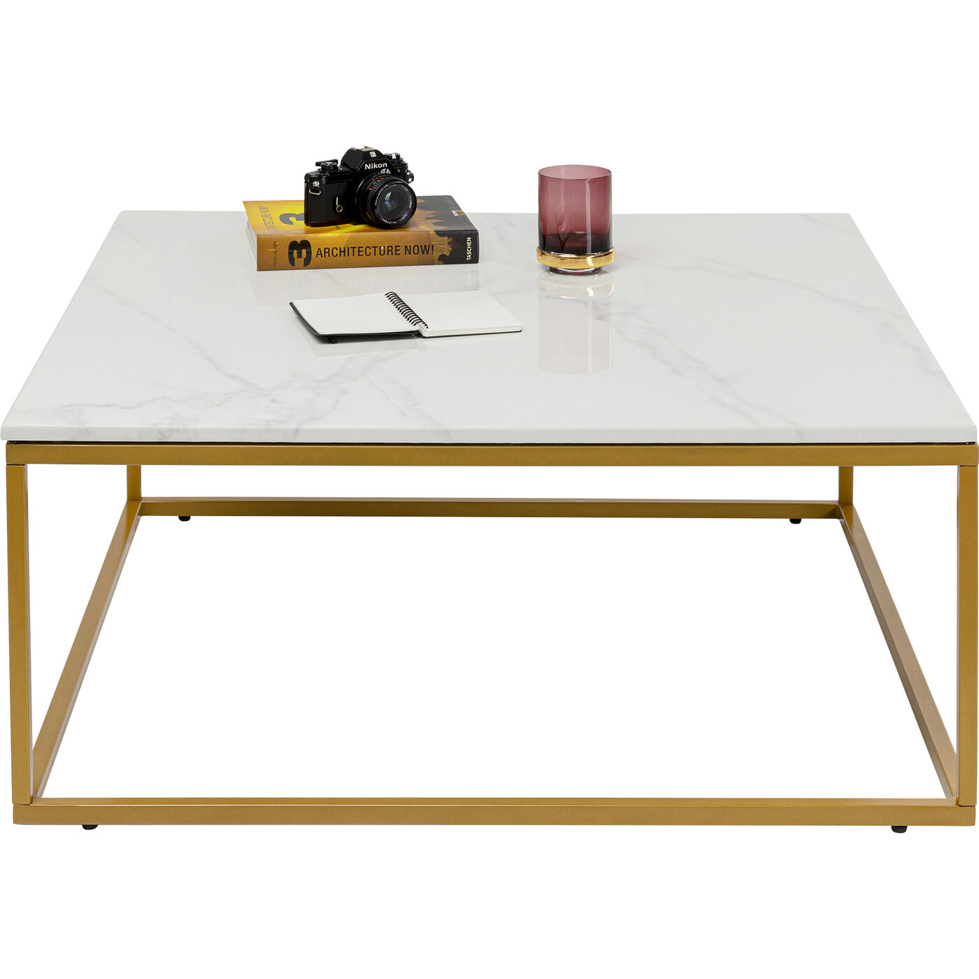 Стол кофейный Key West Marble Gold 90x90 см